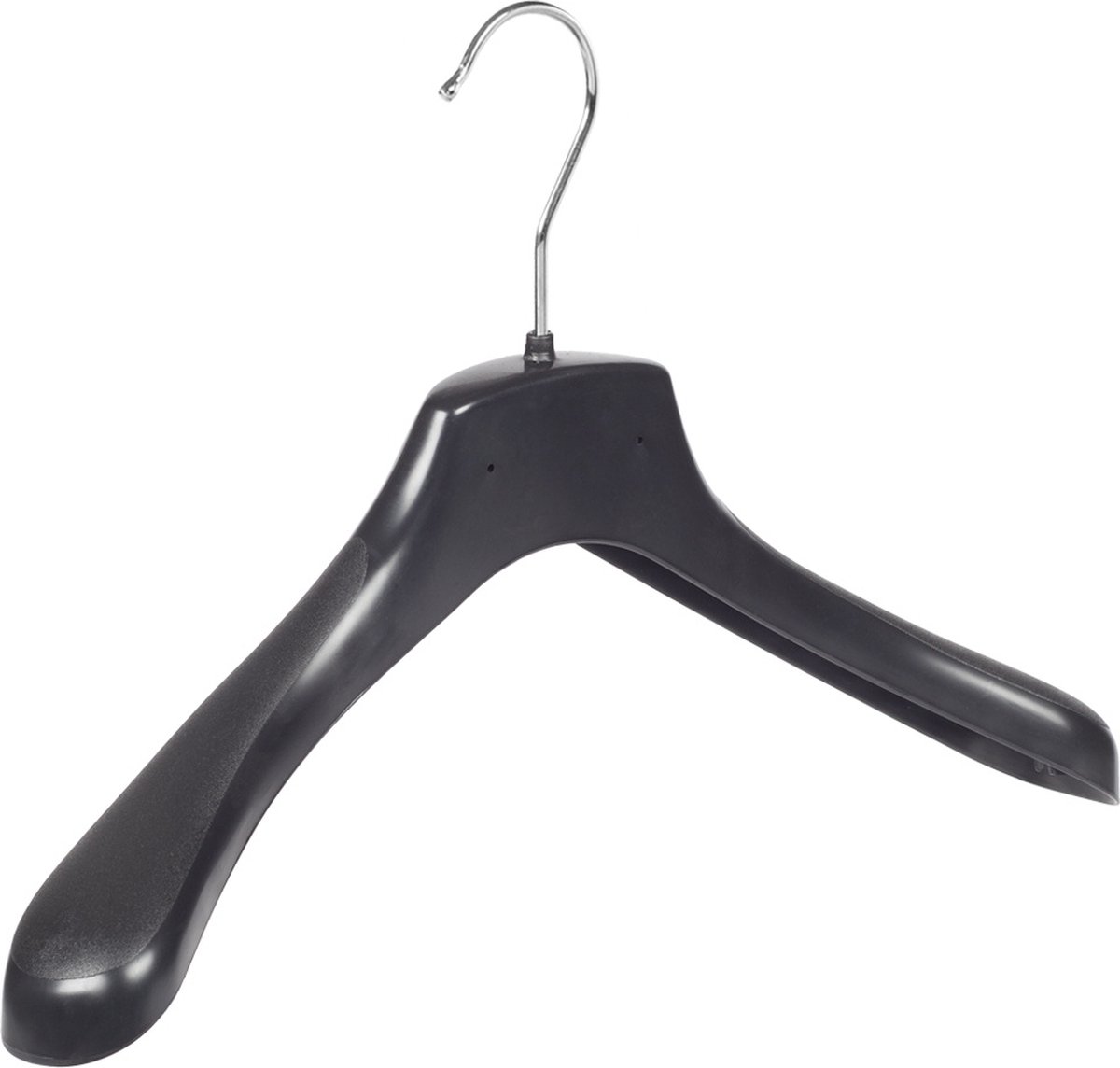 De Kledinghanger Gigant - Mantelhanger - Kostuumhanger - Jassenhanger - Kinderen - HZ36 - 10 Stuks - Kunststof - Zwart - Gebogen Model - Schouderverbreding 4,8 cm - 36 cm - Kinderhanger - Kledinghanger - Kleerhanger - HZ-Serie (HZ36_00/10)