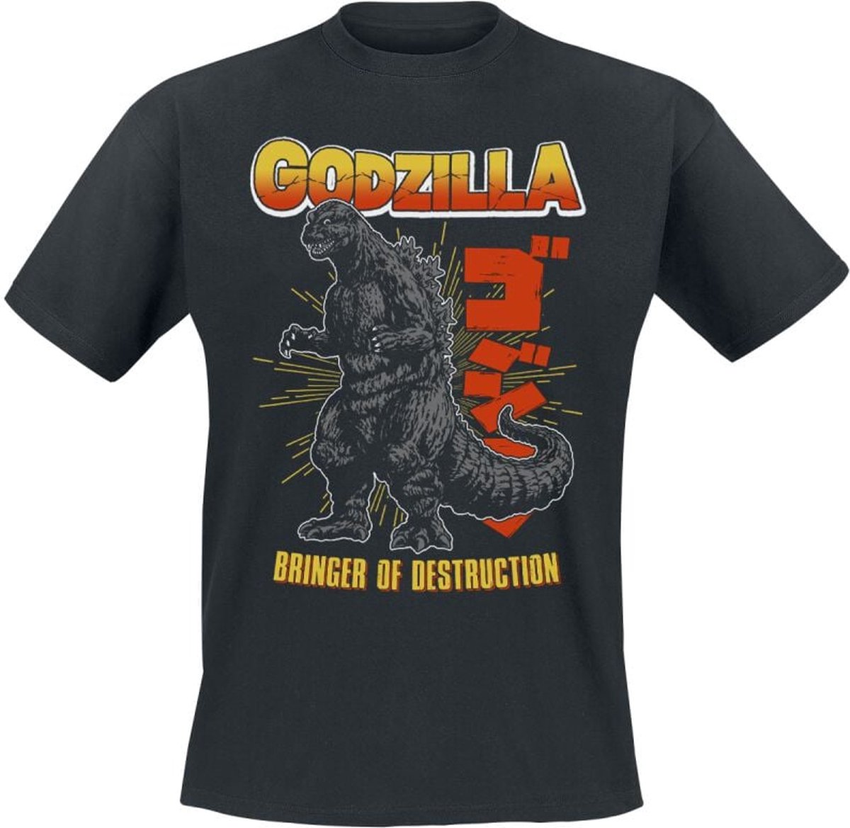 Godzilla Bringer Of Destruction Heren T-shirt - zwart - M