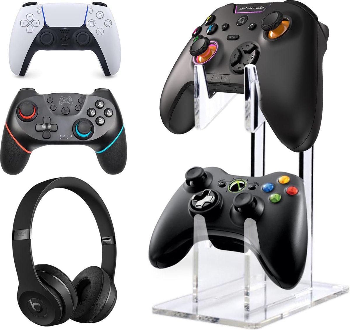 Gaming Headset- en Controllerstandaard van Acryl - Perfect Cadeau voor Gamers - Familie en Vrienden