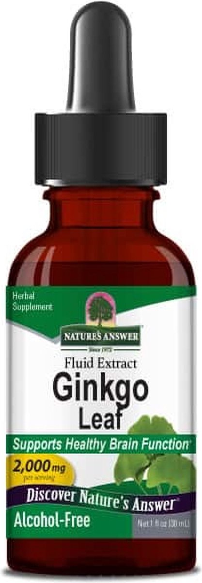 Goedkoopste Ginkgo, Alcohol-Free, 500 mg (30 ml) – Nature's Answer