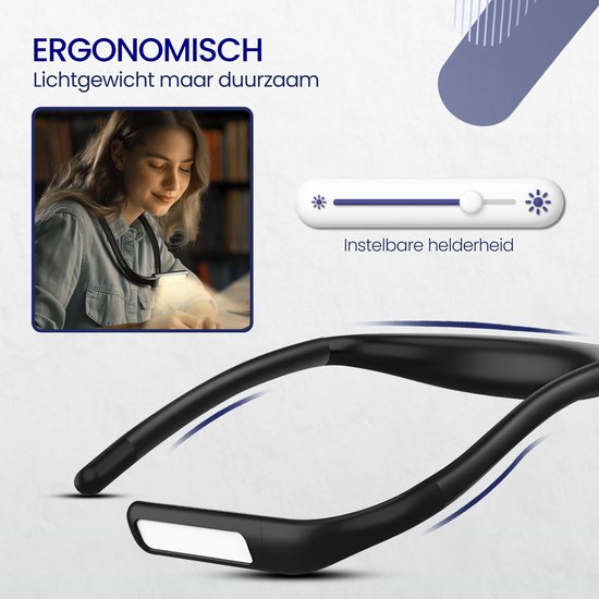 Techspot© Multifunctionele Neklamp - LED - nekleeslamp - Werklamp/klussen/haakwerk - USB-C - Oplaadbaar - Hardlopen - 3 kleurstanden - 270° Roteerbaar - dimbaar van Techspot — afbeelding 3