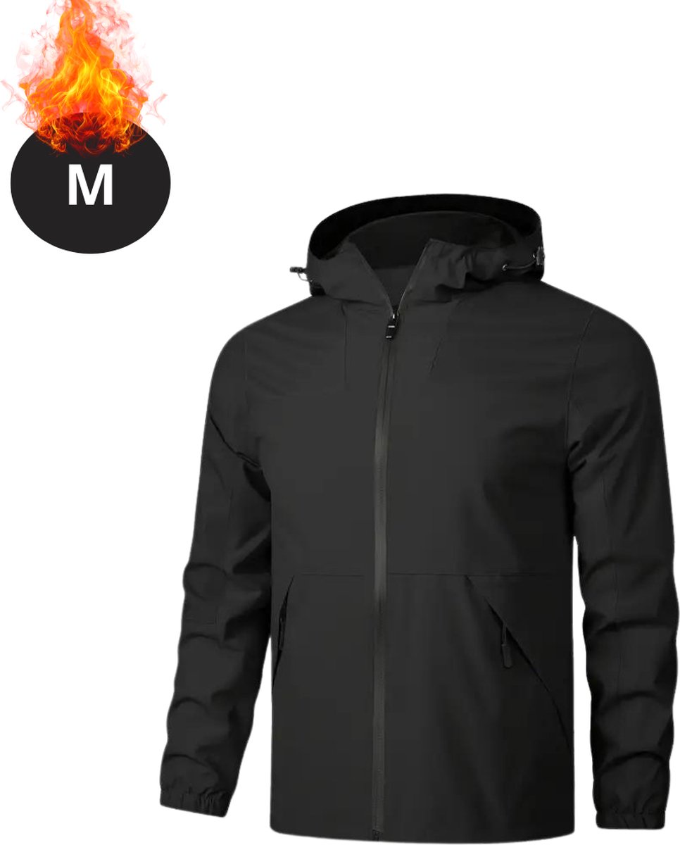 Bovista Windjas Voor Heren Parka Lente & Herfst Jas Volwassen Windjack Windbreaker Rits Zwart