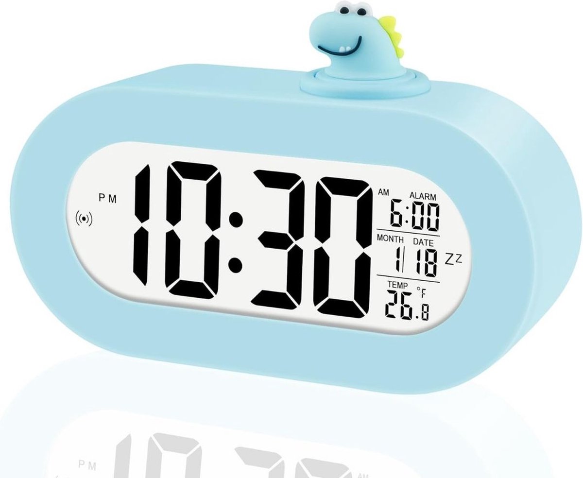 MKSS® Kinderwekker - Digitale Wekker Slaapkamer - Slaaptrainer Kinderen - Blauw