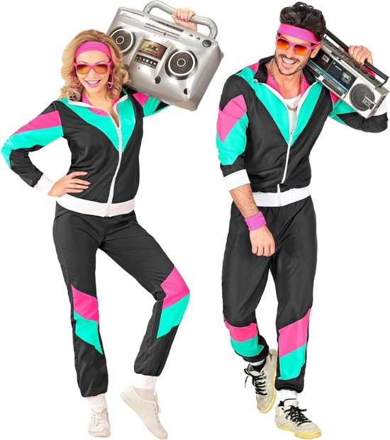 Zwart Jaren 80 Retro Trainingspak Joop - Mannen - XXXL