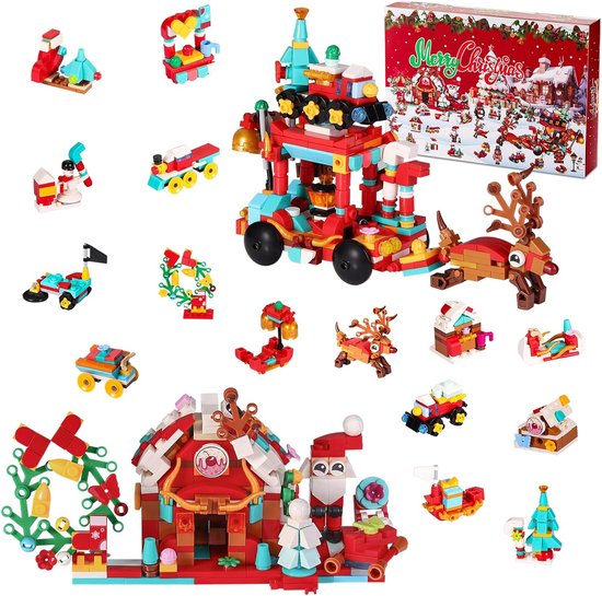 Calendrier De L'Avent 2024 Blocs De Construction MOEMOE BABY - 1099 Pièces - 6 Modèles En 1 - Jouet Noël Enfants 3 Ans Et Plus - 12