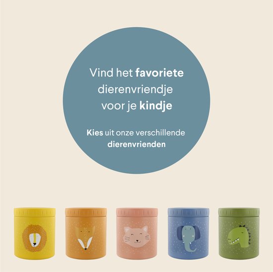Trixie Thermos container - Mr. Shark - Thermo lunchpot voor kinderen - 500 ML - RVS Lunchbox - Grijs van Trixie — afbeelding 3