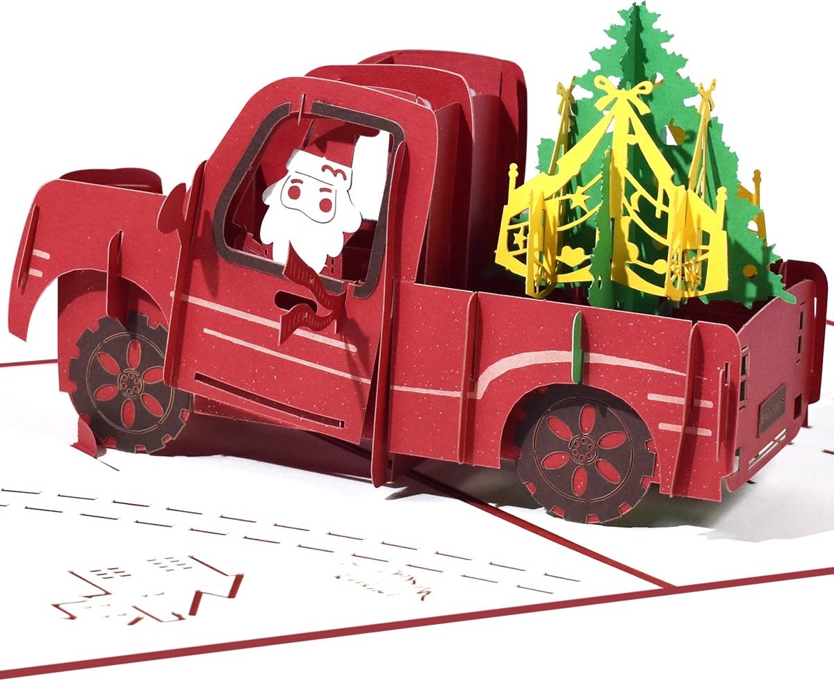 YYchan popupkaarten –Kersttaart- Autoboom