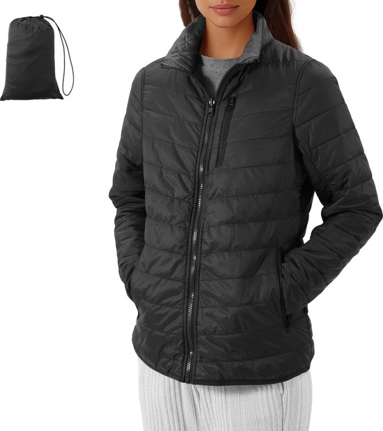 Bella Lichte dames puffer jas met capuchon - warme gewatteerde jas voo Bella Lichte dames puffer jas met capuchon - warme gewatteerde jas voo