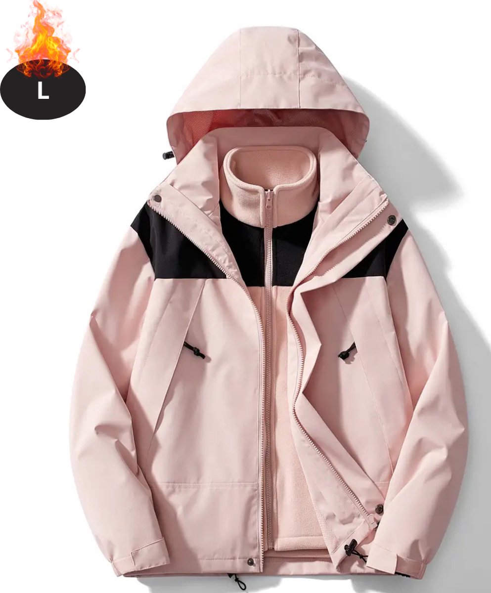 Bovista Skipak SkiBroek Skijas Ski Suit Wintersport Dames Winter Warm Fleece Roze