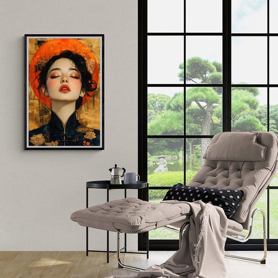 Affiche orientale | Portrait Affiche | Asiatique Affiche | Affiche culturelle | Affiche élégante | Affiche artistique | 61×91cm | MT | Décoration murale | Affiche murale | Convient pour l'encadrement