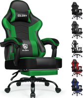 Bol.com Hiaonyx Gaming Stoel - 170° Verstelbare Rugleuning - Gamestoel met inklapbare Voetsteun - racerstijl - Geïntegreerde Arm... aanbieding