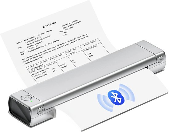 ONEIRO PRO O30F Draagbare Bluetooth printer Zilver - A4 - Thermal printer - all in one - draagbaar - compact - kantoor - school - printen - draadloos - bluetooth