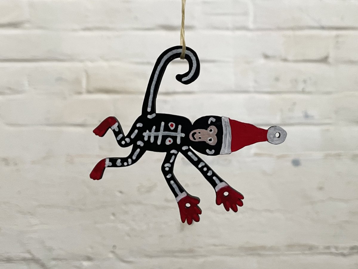 KERST AAP ornament Kerstboom - kunstenaar Frank Willems