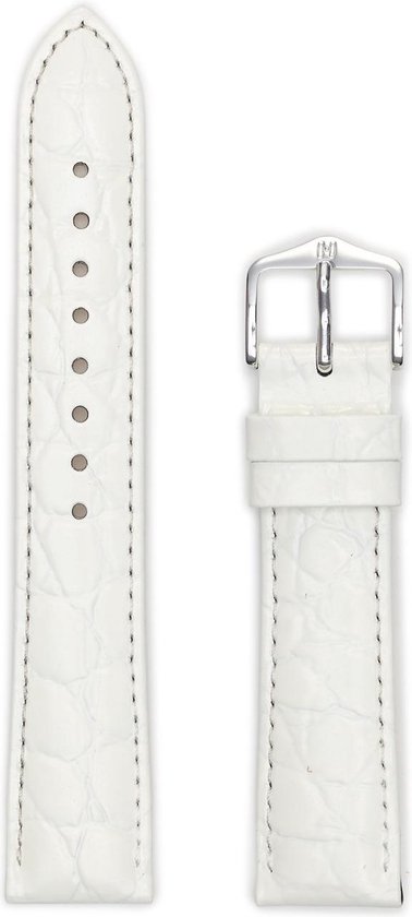 Fromanteel Horlogeband van kalfsleer met crocostructuur S-011 • Blauw