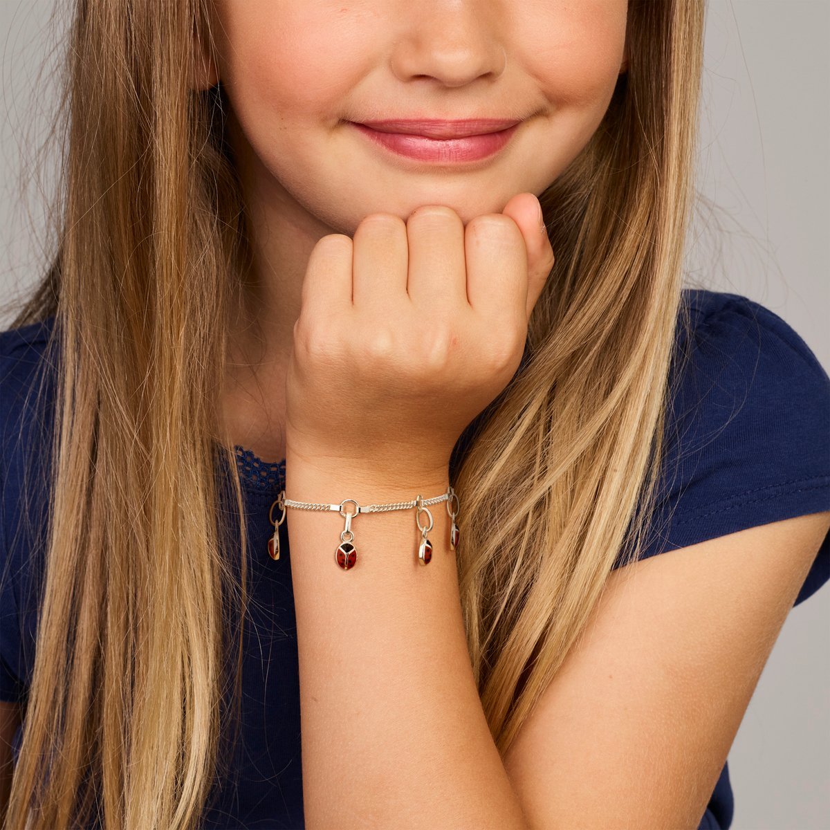 Armband Lieveheersbeestje Zilver Wit