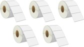 Label Tape Geschikt voor Zebra Label 57 x 32 mm 800262-125 | Wit permanent - 2100 Etiketten - 5 stuks - Geschikt voor: ZD410 ZD420D SLP-DX420G TD-4100N A300 DA402 GK420D ZT220 (T)LP 2742 Z4M Plus ZT200 (T)LP 3842 ZT230 (T)LP 2844 B-EV4D B-EV4T