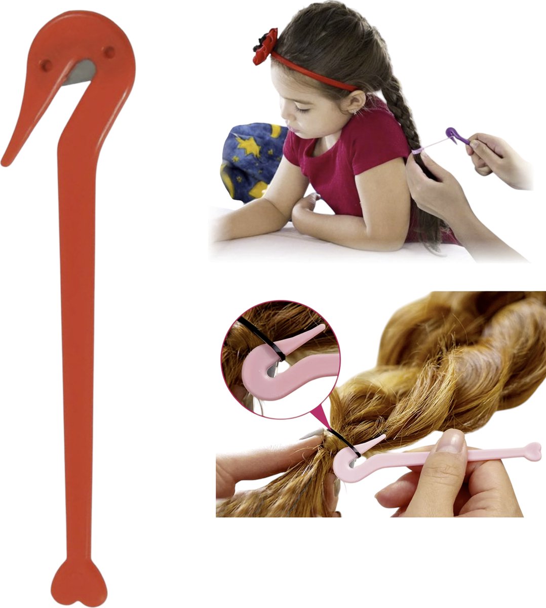 Cabantis® Elastiekmesje - Elastiekjes - Haarelastiekjes - 1x Rood