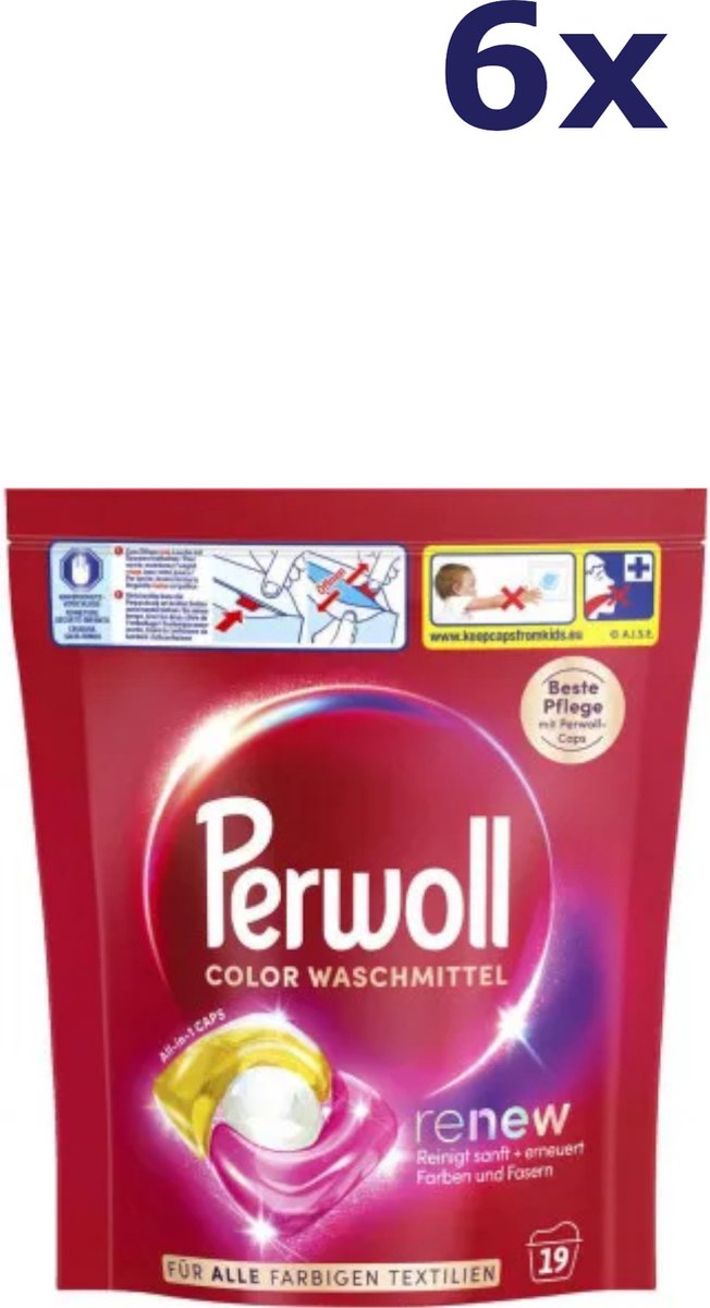 Goedkoopste 6x Perwoll Caps - 19sc256gr - renew & color