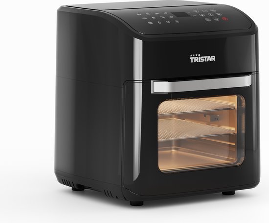 Foto: Turbotronic af510d dubbele airfryer 11l airfryer xxl heteluchtfriteuse dual heating 50c tot 200c 6 kookprogrammas zwart