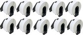 Label Tape Geschikt voor Brother DK-11201 | 29 x 90 mm | Zwart op Wit - 400 Labels per Rol - 10 stuks - Geschikt voor: ZD410 ZD420D SLP-DX420G TD-4100N A300 DA402 GK420D ZT220 (T)LP 2742 Z4M Plus ZT200 (T)LP 3842 ZT230 (T)LP 2844 B-EV4D B-EV4T