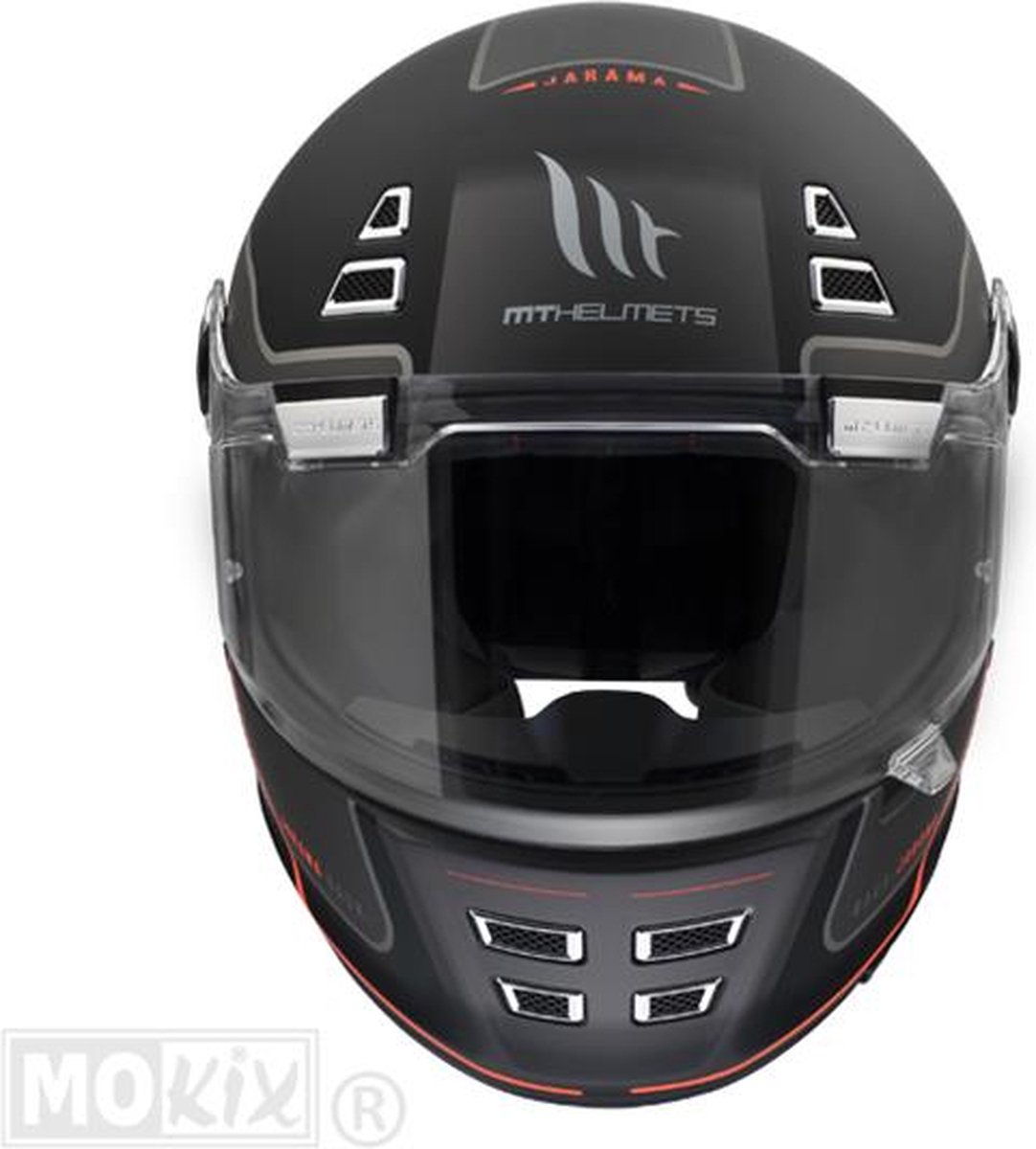 HELM JARAMA SV BAUX MAT ZWART/ROOD XL