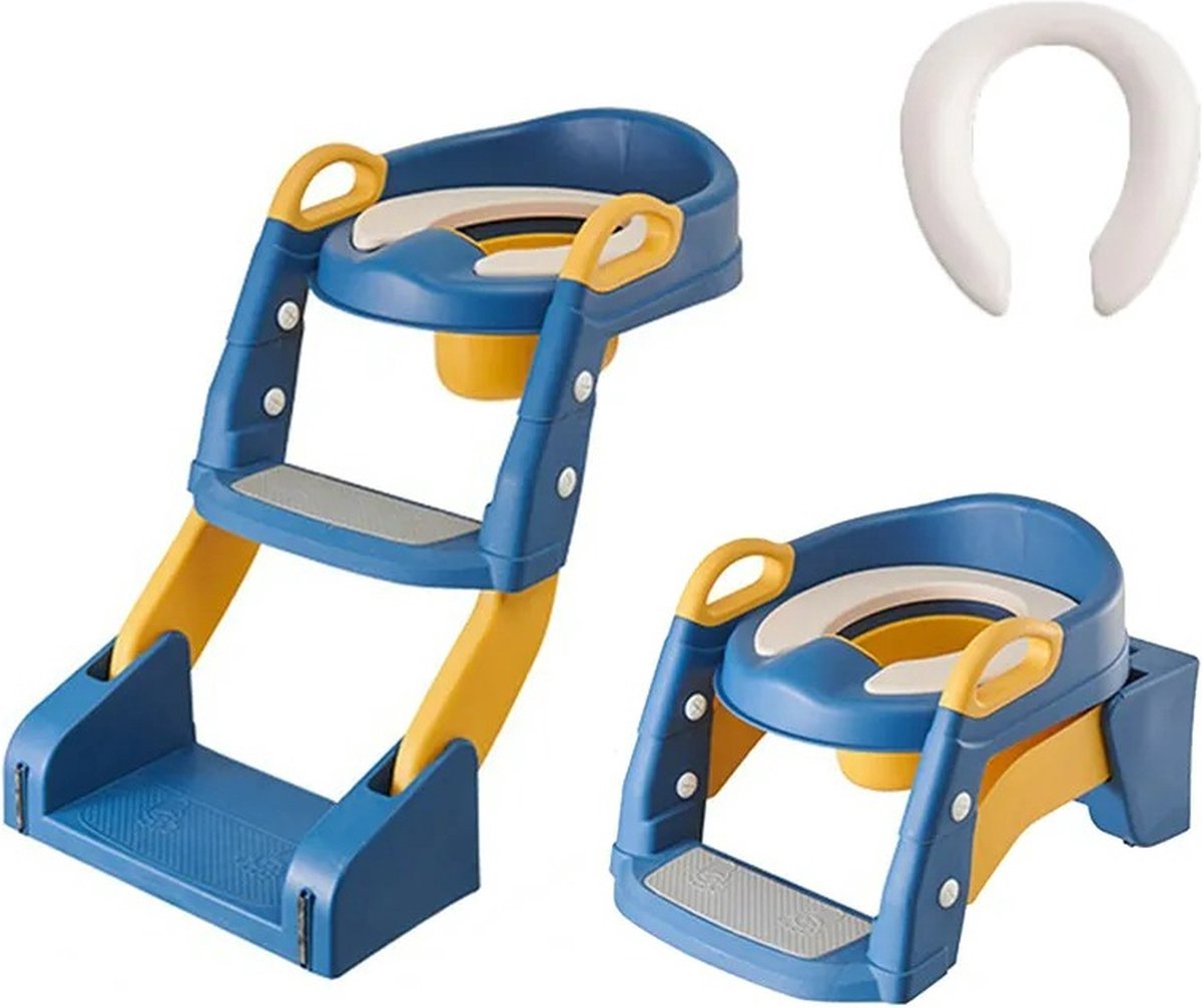 Goedkoopste Jurrys Kindertoilet - Trappen - Opvouwbaar - Training - Baby - Potje - Multifunctioneel - Voetkruk - Ladder