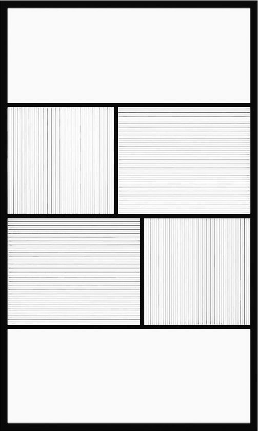 Shower & Design Paroi de douche italienne avec sérigraphie et texture - Noir mat - 120 x 200 cm - SLOMENA L 120 cm x H 200 cm x P 0,6 cm