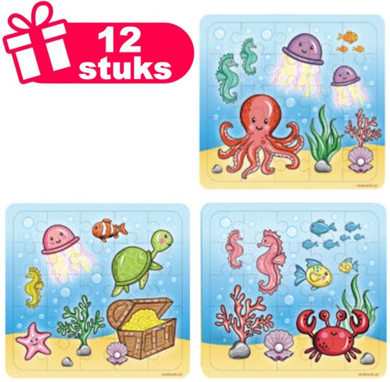 6 kleine puzzels van 25 stukjes