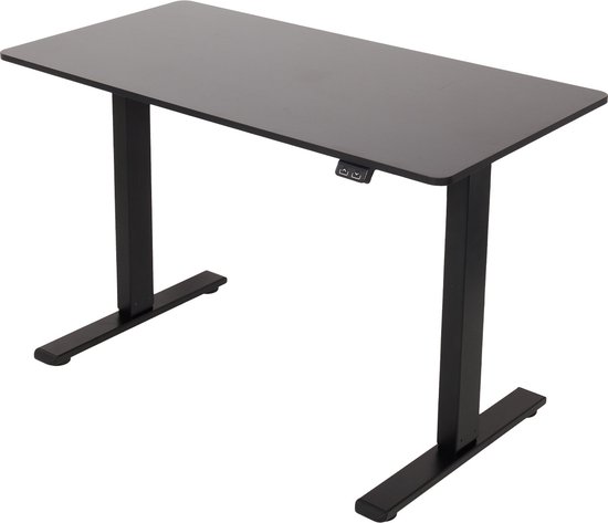 Infinity Goods Zit Sta Bureau - Elektrisch Verstelbaar In Hoogte - 140 x 60 CM - Zwart