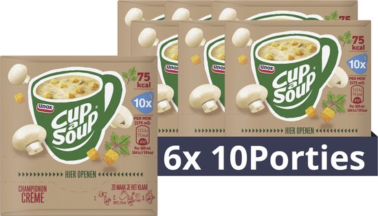 Unox Cup-a-Soup - Champignon Crème - Vegetarisch - 60 Porties - Voordeelverpakking