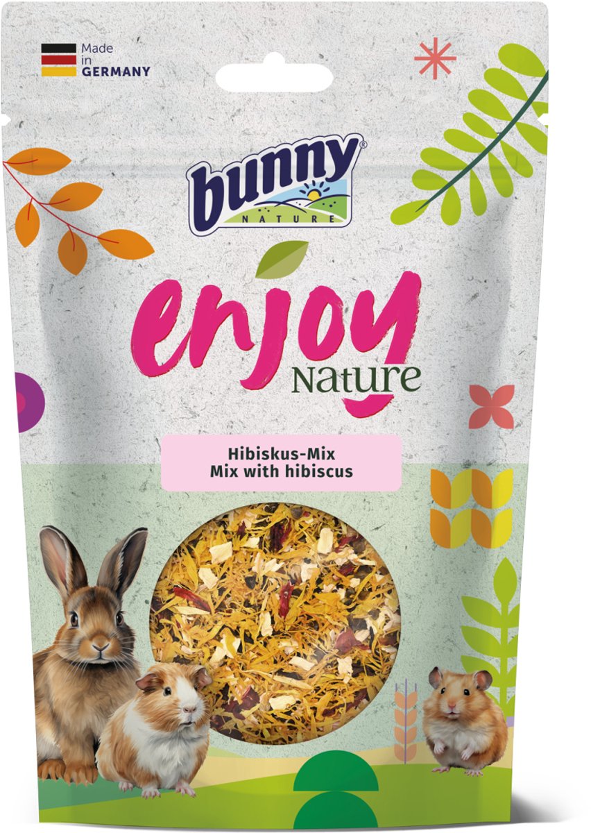 Knaagdier Snack Bunny Nature - Hibiscusbloesems, 100% Natuurlijke Ingrediënten - 50gr