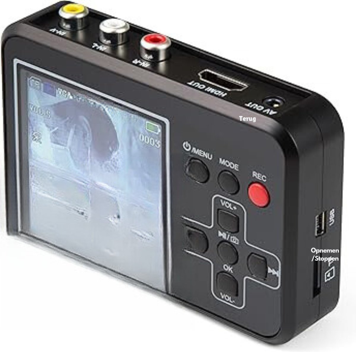 DD® Vhs Videorecorder - Videorecorder - Videobanden Digitaliseren - 11x8x3cm - Zwart