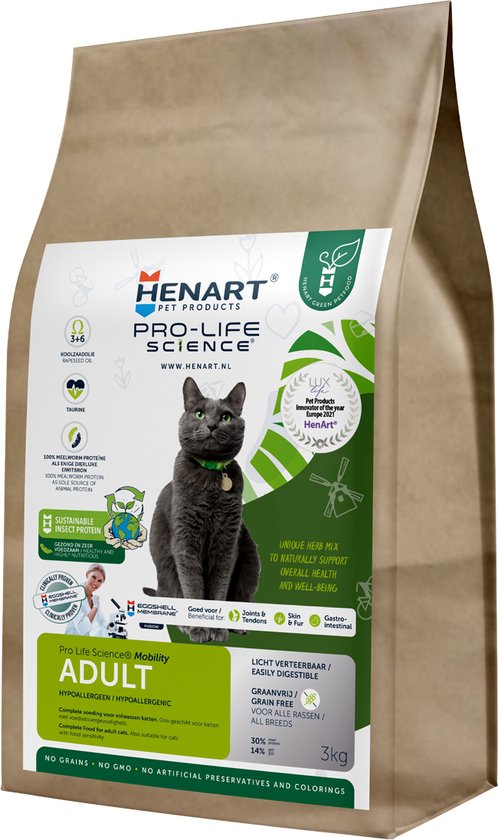 HenArt Meelworm Insect Volwassen Katten – Hypoallergene brokken=