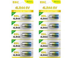 EBL 10-Pack 4LR44 Alkaline 6V Knoopcel Batterijen