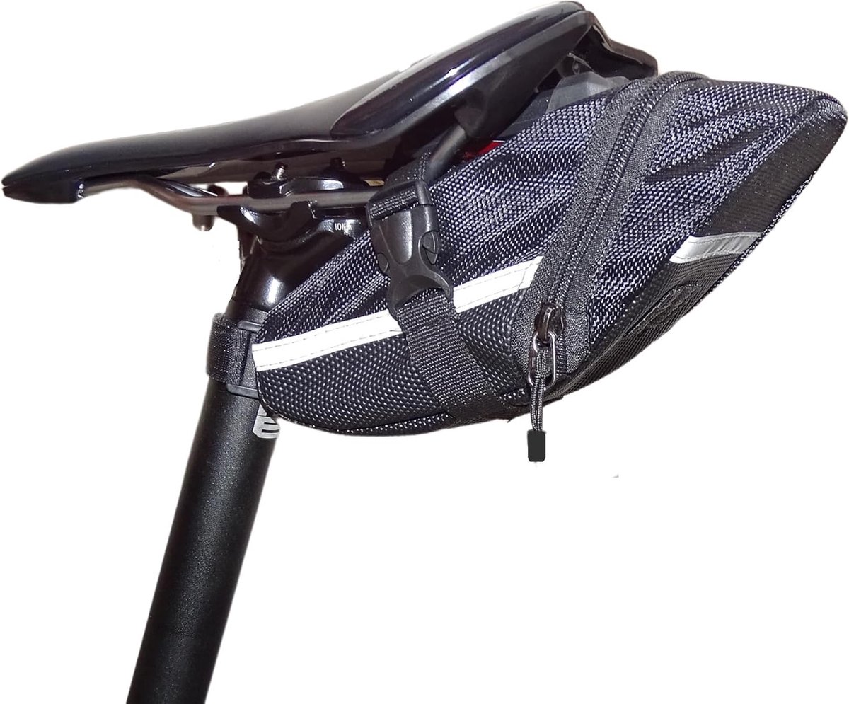 Homesy - Fietszadeltas voor mountainbike en racefiets, reflecterende rugtas, waterdicht, fietszadeltas, fietszadeltas