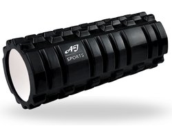AJ-Sports Foam roller - Massage roller - Grid Trigger point - Fitness roller - Foamroller - Foamrollers - Foam - Fitness - Yoga - Zwart
