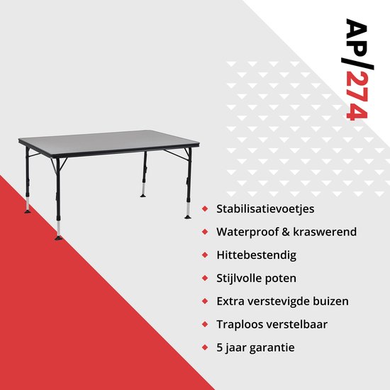 Crespo - Tafel - AP/274 - 150x90 cm - Zwart van Crespo — afbeelding 2