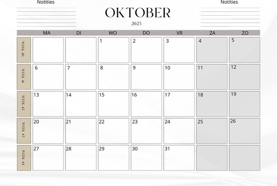 2025 De groter dikke – DIN A4 kalender – EUCALYPTUS (bladeren) – per dag een volledige A4-pagina ruimte – bureaukalender | dagboekkalender