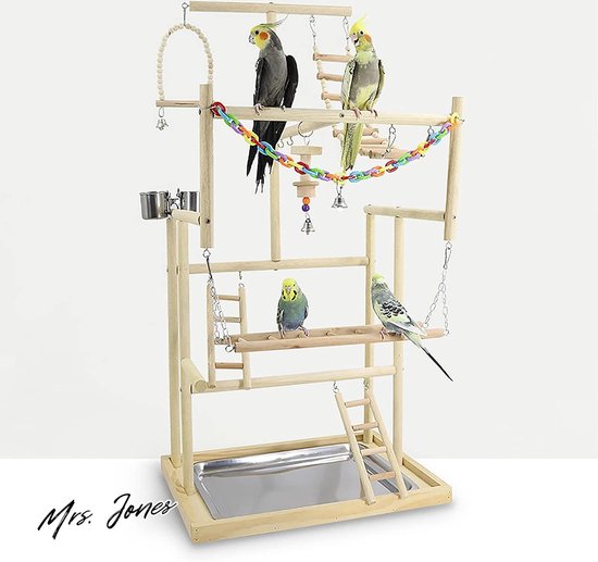 Mrs. Jones Vogelbaars Stand Speelgoed Houten Papegaai Speeltuin