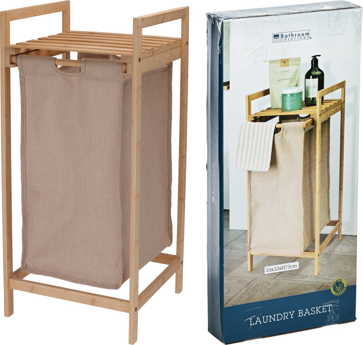 Goedkoopste Relaxwonen - Wasmand - Badkamer - Met opberg rek