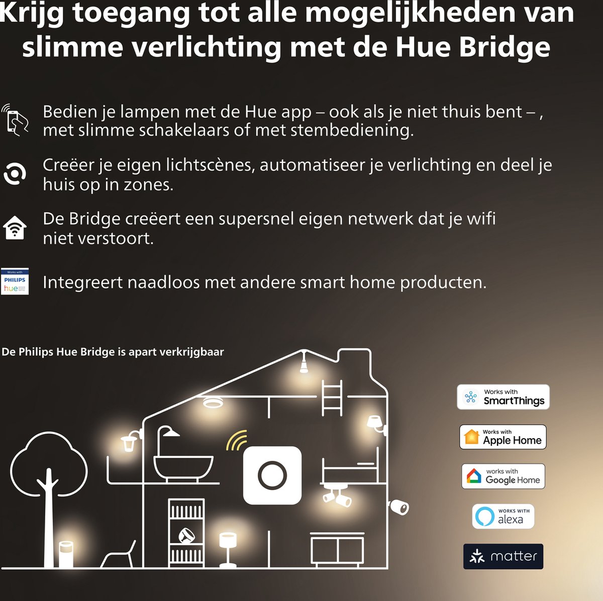 Philips Hue Tento plafondlamp - warmwit licht - rond - zwart - Ø30 cm — afbeelding 5
