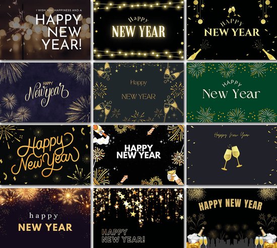 Huurdies - Nieuwjaarskaarten - Zonder jaartal - 10x15cm