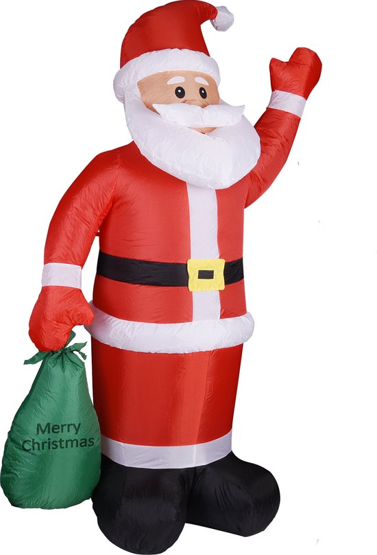 Foto: Kerstman opblaasbaar xl 180cm led verlichting