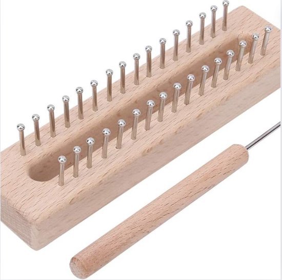 Bol à Tricoter En Bois De Pin – Organisateur Fil & Accessoires, Support Aiguilles, Idéal Crochet & Tricot
