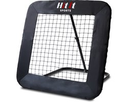 foto van Hitit Sports Rebounder 100x100 cm – Voetbal – Kickback Trainingsnet – Verstelbare Bouncer – Rebounder Voetbal & Volleybal – Inklapbaar