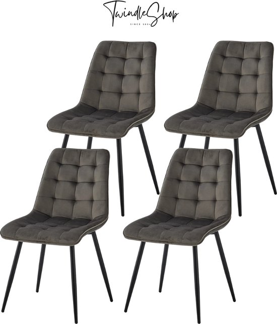 Plaatste Het Stoel Realistische Pictogram Vier Identieke Stoelen Met Houten Benen Vectorillustratie Image92399304