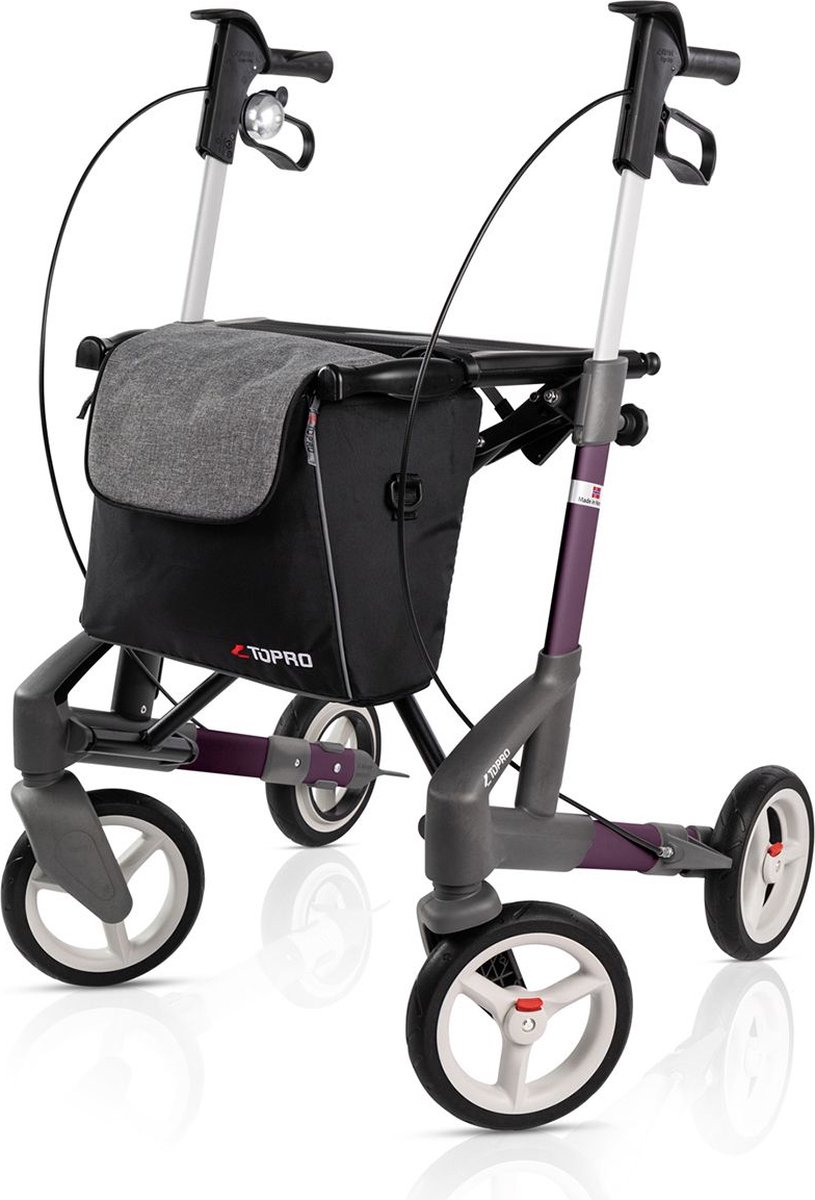 Goedkoopste Rollator Topro Troja 5G - M - Paars (Zachte wielen | 7,8 kg