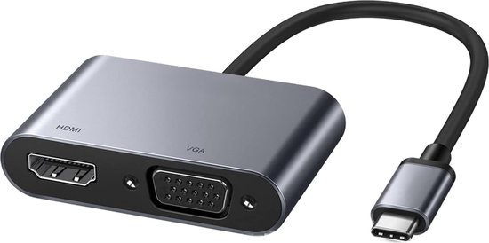 Qost USB-C naar HDMI en VGA Adapter