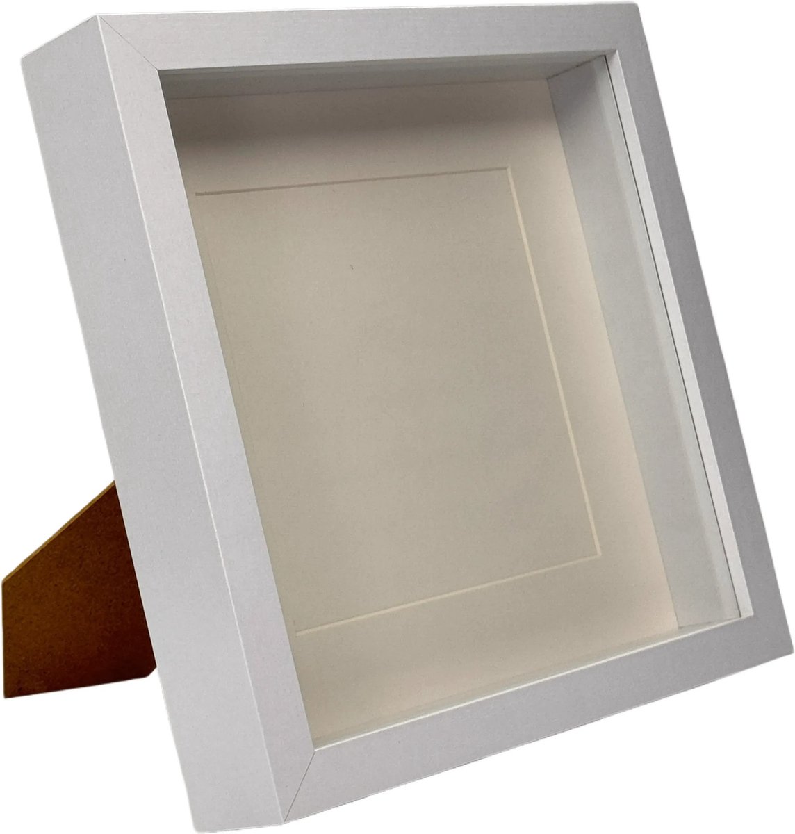 Diepe lijst Wit 25x25x4,5 - Frame - Passe Partout - Kader - Hangend / staand