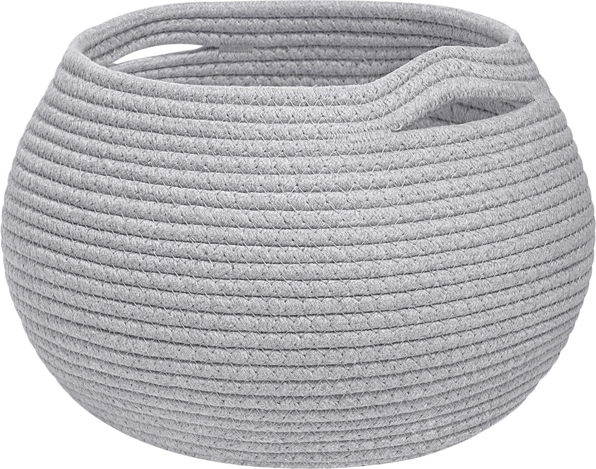 Goedkoopste JGS ® Stijlvolle Grijze Opbergmand voor Kinderen, Speelgoed en Planten met Handvatten